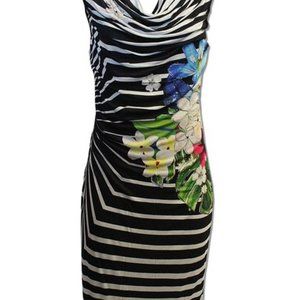 Desigual Vesta Dress Cowl Neck stretchy S (6-8)